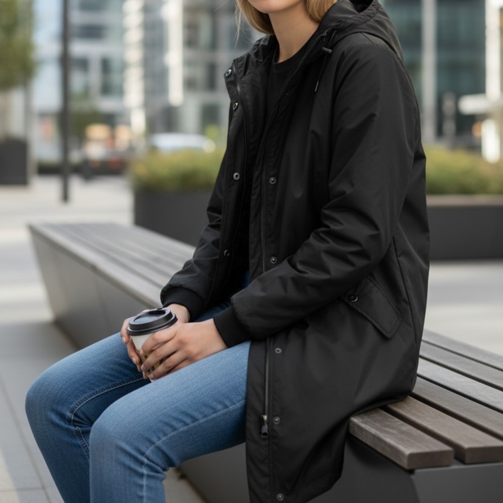 Aritzia TNA Black Slater Coat - Women's M